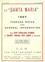 Portuguese Line - Brochure Santa Maria 1967 Portuguese Line