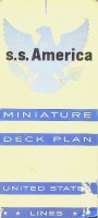 United States Lines - Brochure S.S. America, miniature Deck Plan