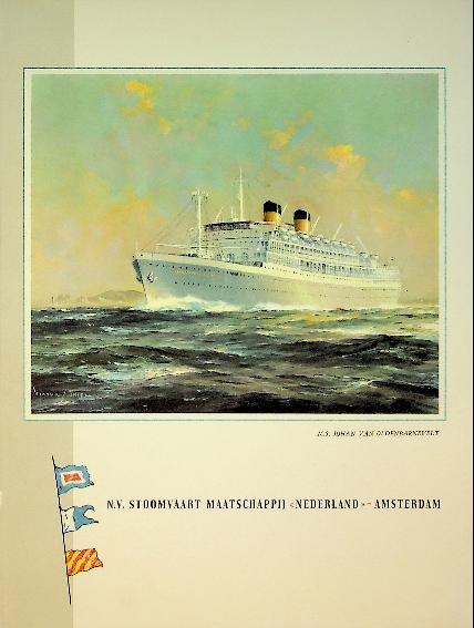 Menukaart SMN, m.s. Johan van Oldenbarnevelt