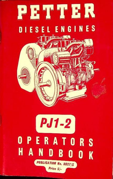 Petter Diesel Engines PJ1 and PJ2 Operators Handbook