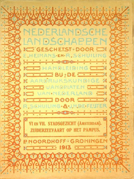 Stadsgezicht (Amsterdam). Zuiderzeevaart op het Pampus. Nederlandsche Landschappen VI en VII