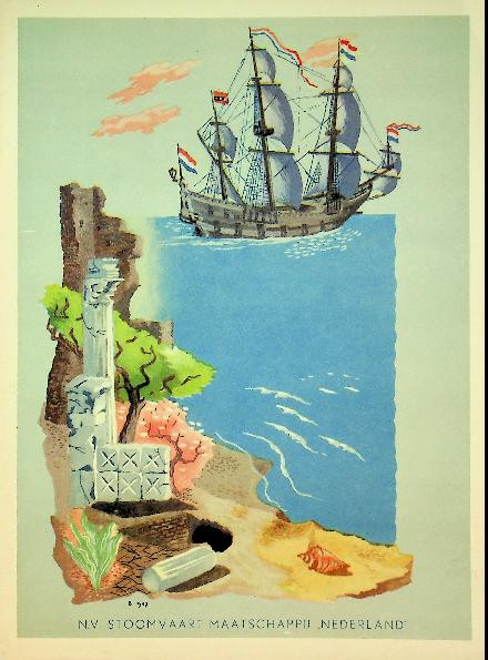 Menukaart SMN 1958 ms Oranje, Pinace