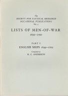 List of Men Of War 1650-1700