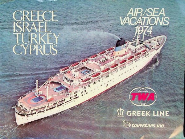 Brochure Greek Line 1974 (2 set brochures)