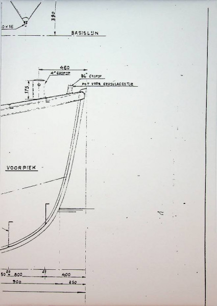 Scheepsbouwtekeningen Havendienstboot/ opstappertje