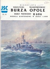 Ship Modelling cardboard Burza Opele U 606