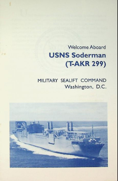 Brochure Welcome Aboard USNS Sodermann (T-AKR 299)