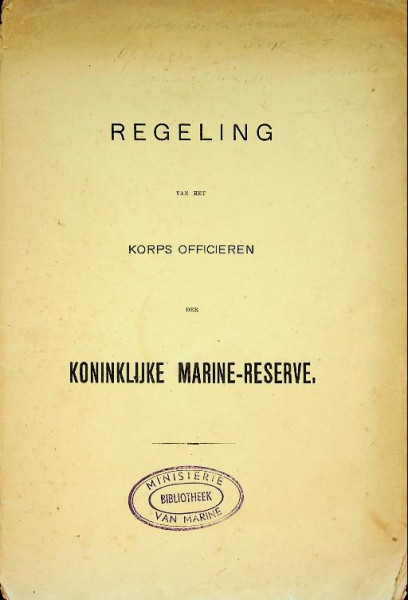 Regeling van het korps Officieren der Koninklijke Marine-Reserve