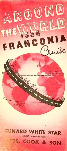 Brochure Around the World 1936 Franconia Cruise
