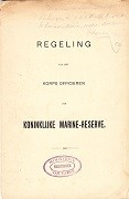 Regeling van het korps Officieren der Koninklijke Marine-Reserve