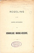 KM - Regeling van het korps Officieren der Koninklijke Marine-Reserve