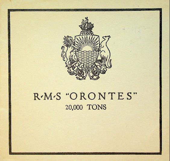 Brochure Orient Line RMS Orontes