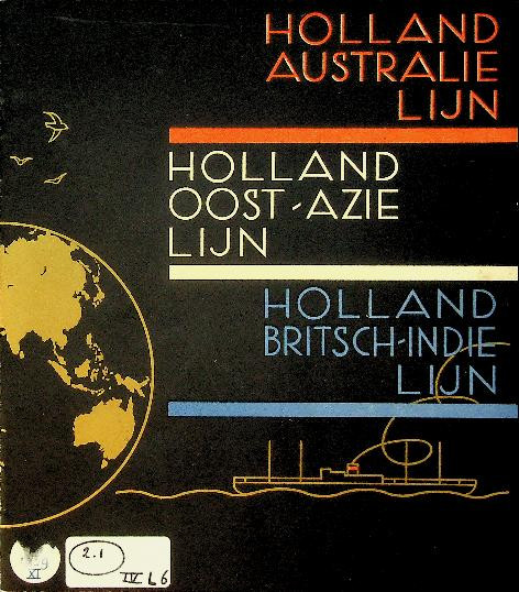 Brochure VNS, Holland-Australie Lijn