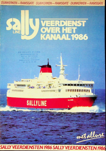 Brochure Sally Line, veerdienst over het Kanaal 1986