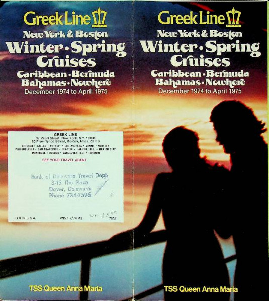 Set Brochures Greek Line 1973