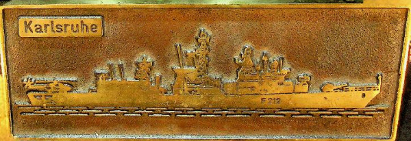 Messingplate with image ''Karlsruhe'' F 212