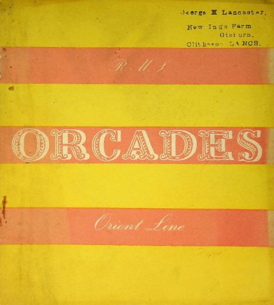 Brochure R.M.S. Orcades, Orient Line | Webshop Nautiek.nl