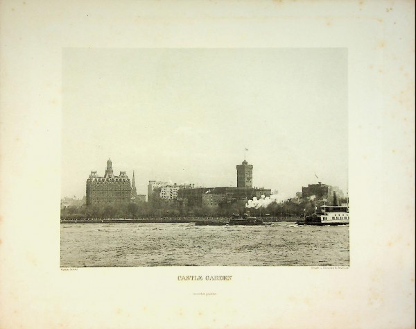 Photogravure of the Castle Garden (immigration New-York) 1890
