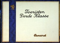 Cunard - Brochure Cunard Toeristen Derde Klasse