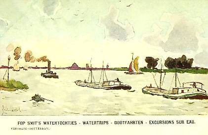 6 Ansichtkaarten Fop Smit's Watertochtjes-Watertrips-Bootfahrten-Excursions sur Eau