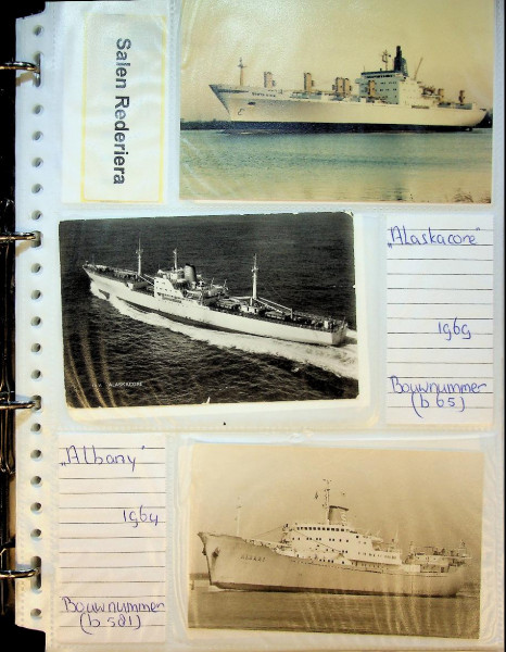 Map with 267 postcards and photos of Salen ships Sweden