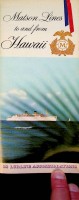 Matson Lines - Brochure Matson Lines, ss Lurline Accomodations. To and from Hawaii