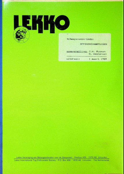 Scheepsnamen Index Offshorevaartuigen