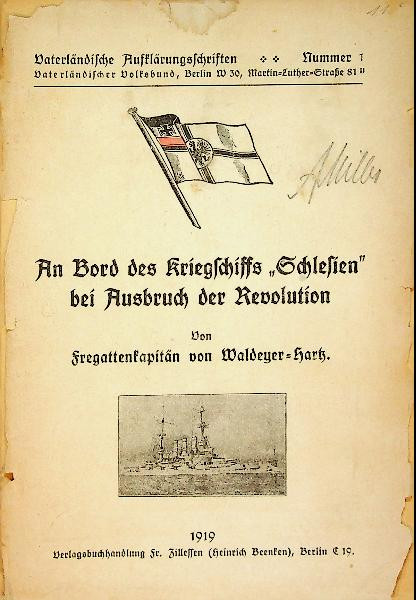 An Bord des Kriegschiffs Schlesien bei Ausbruch der Revolution