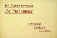 Koninklijke Engelse Postdienst - Brochure Het Turbine-Stoomschip St. Petersburg. Koninklijke Engelsche Postdienst