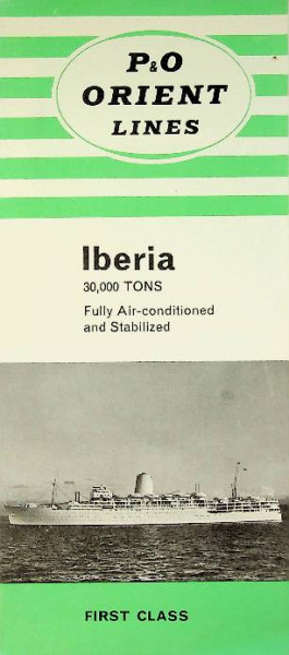 Brochure P and O Orient Lines Iberia 30.000 tons