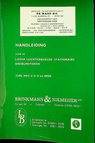 Handleiding Lister Typer HR2-3-4-6 en HRS6