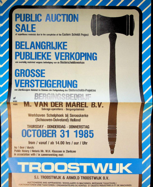 Public Auction Sale Tugs used for the Deltaworks The Netherlands