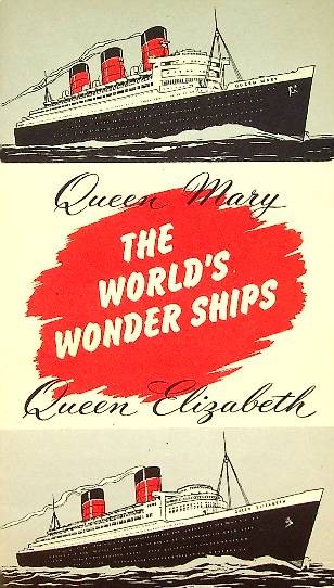 Small brochure Queen Mary / Queen Elizabeth 1949