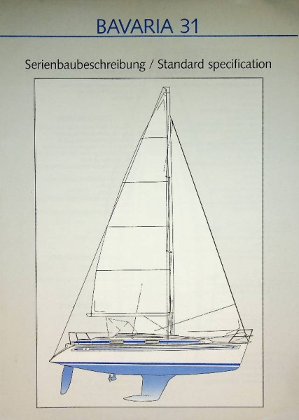 Original Brochure Bavaria 31 Specifications