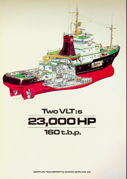 Two VLT's 23.000 HP 160 t.b.p.
