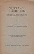 Graaf van Limburg-Stirium, S.J. van - Neerlands Reedereijen. Een overzicht van de geschiedenis van verschillende lijnbedrijven