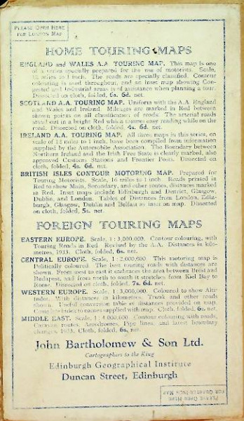 Duplex Map of London and the home of Counties