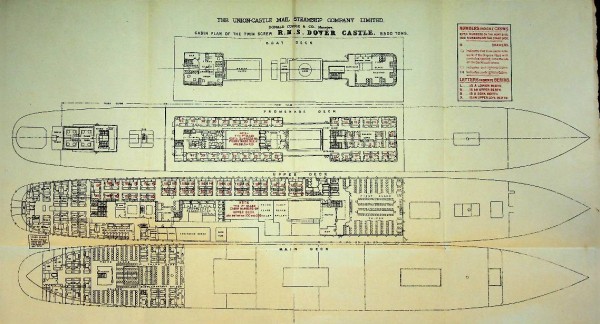 Deckplan rms Dover Castle 1904 | Webshop Nautiek.nl