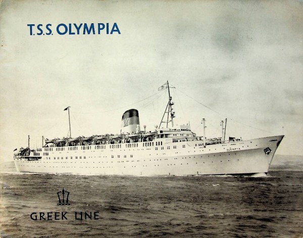 Brochure TSS Olympia, Greek Line | Webshop Nautiek.nl