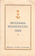 Marine - Programma voor de Reuniefeesten. Bij de herdenking van het 75-jarig bestaan der Adelborstenopleiding te Willemsoord