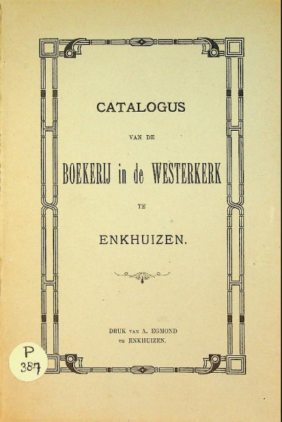 Catalogus van de Boekerij in de Westerkerk
