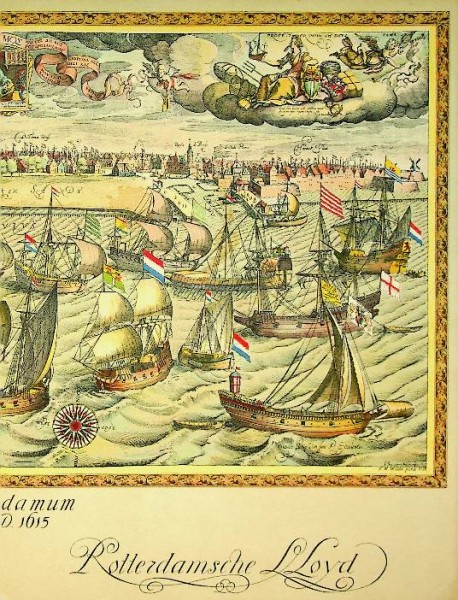 Menukaart Rotterdamsche lloyd, Roterodamum 1615
