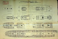Union-Castle Mail Line - Ephemera Deckplan rms Balmoral Castle 1910