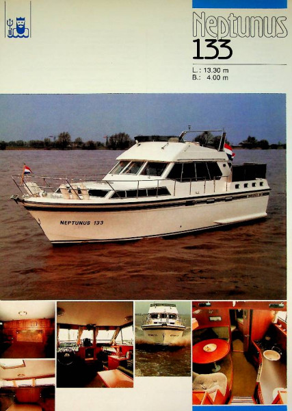 Original brochure specifications Neptunus 133 motor yacht