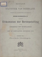 Uitkomsten der Beroepstelling in het Koninkrijk der Nederlanden 1899 Provincie Groningen