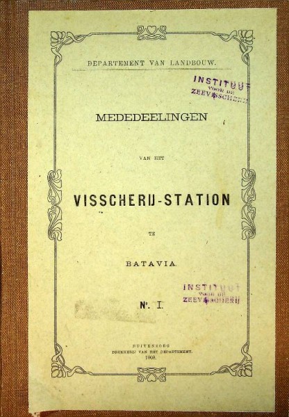 Mededeelingen van het Visscherij-Station te Batavia no.1