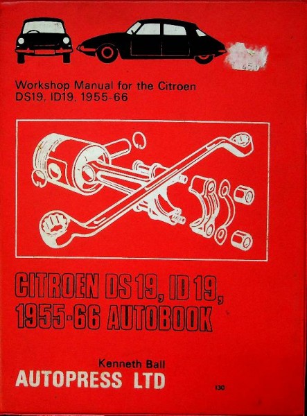 Workshop Manual for the Citroen DS19, ID19, 1955-66