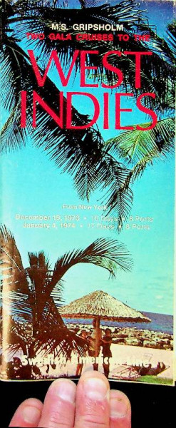 Brochure Gripsholm West Indies 1973