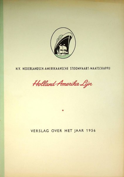 Jaarverslag Holland America Lijn over het jaar 1956