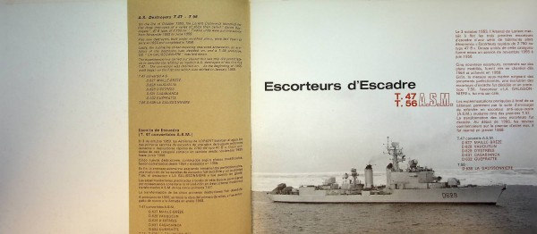 Brochure Escorteurs d'Escadre T. 47 - T. 56 A.S.M.
